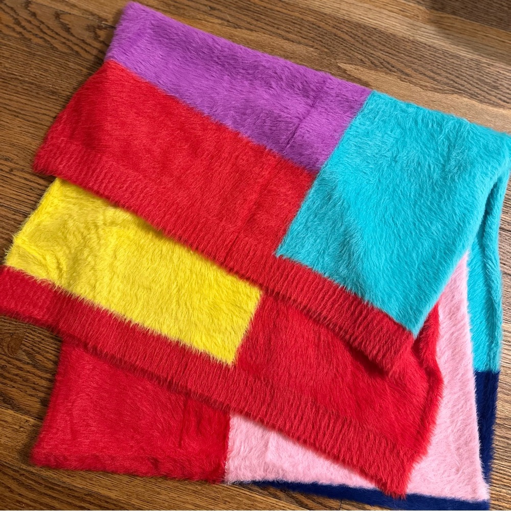 Anthro Tania Oversized Cozy Colorful Graphic Scarf